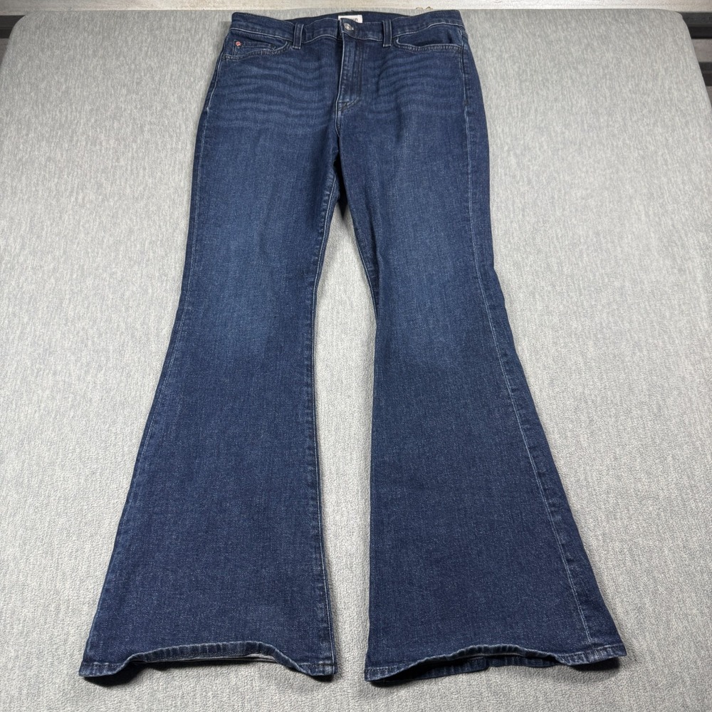 Hudson Jeans Womens 31 Blue‎ Dark Wash Bell Bottom Flare Stretch Denim Pants